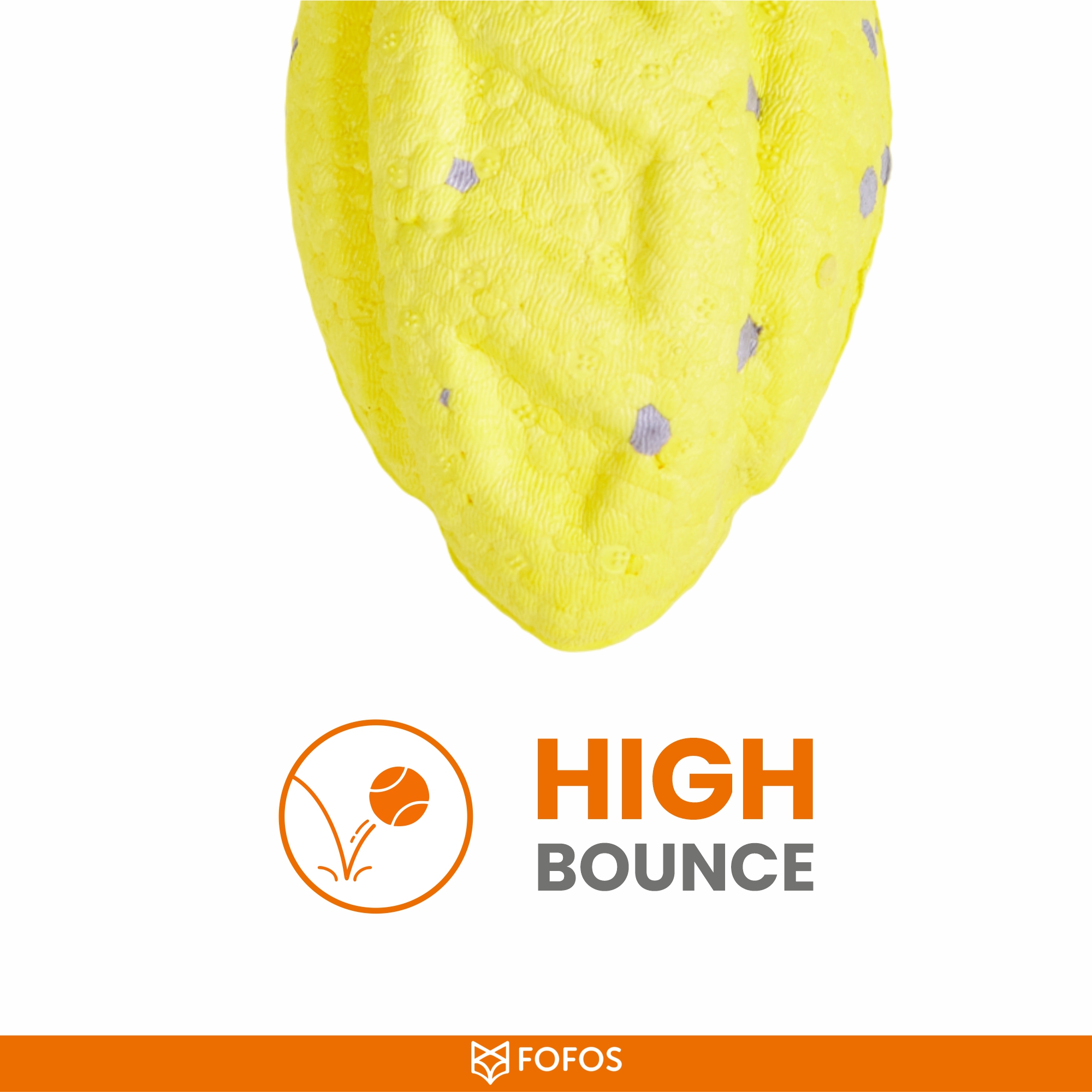 RUGBY BALL FETCH TOY YELLOW 6