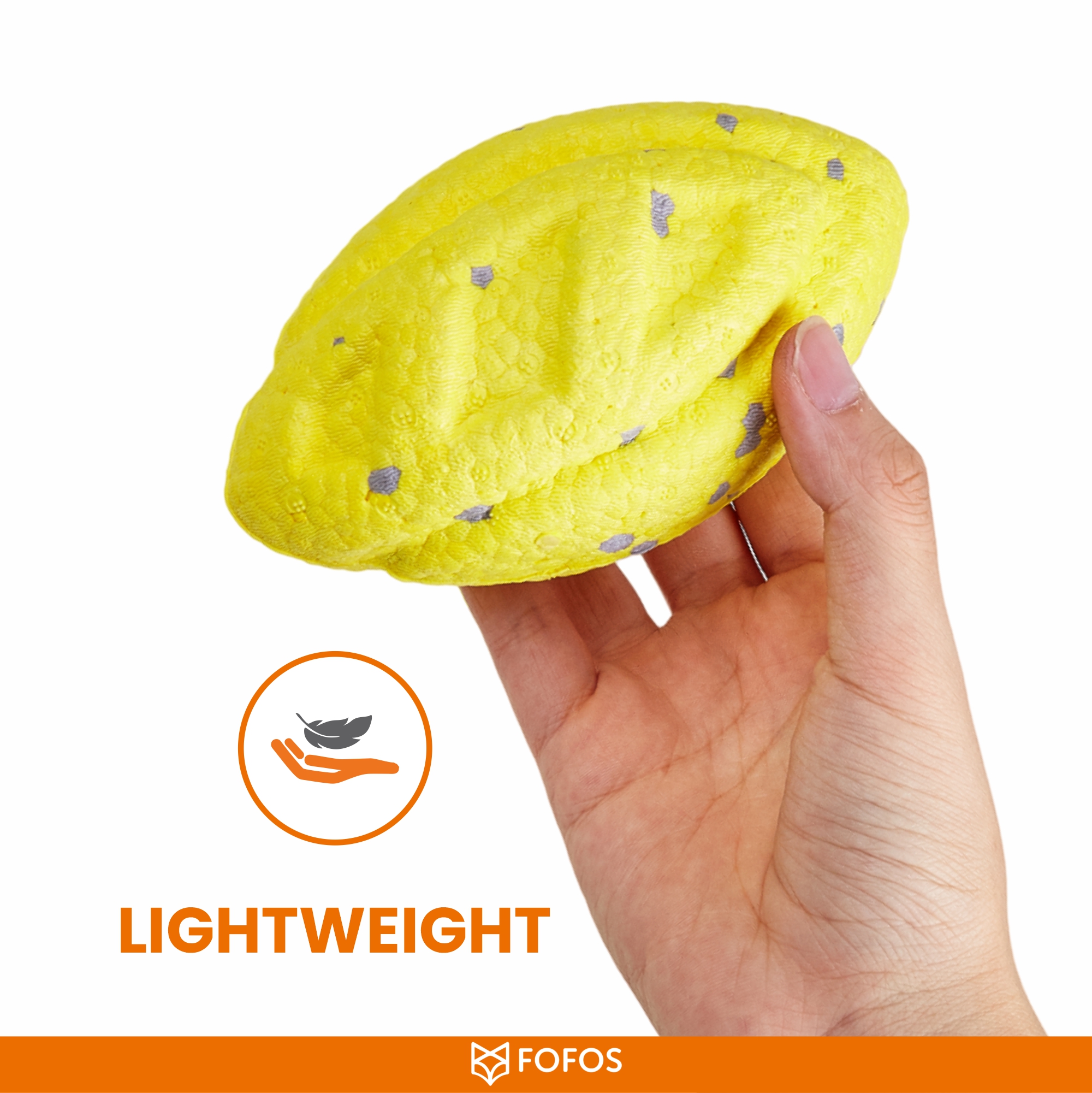 RUGBY BALL FETCH TOY YELLOW 7