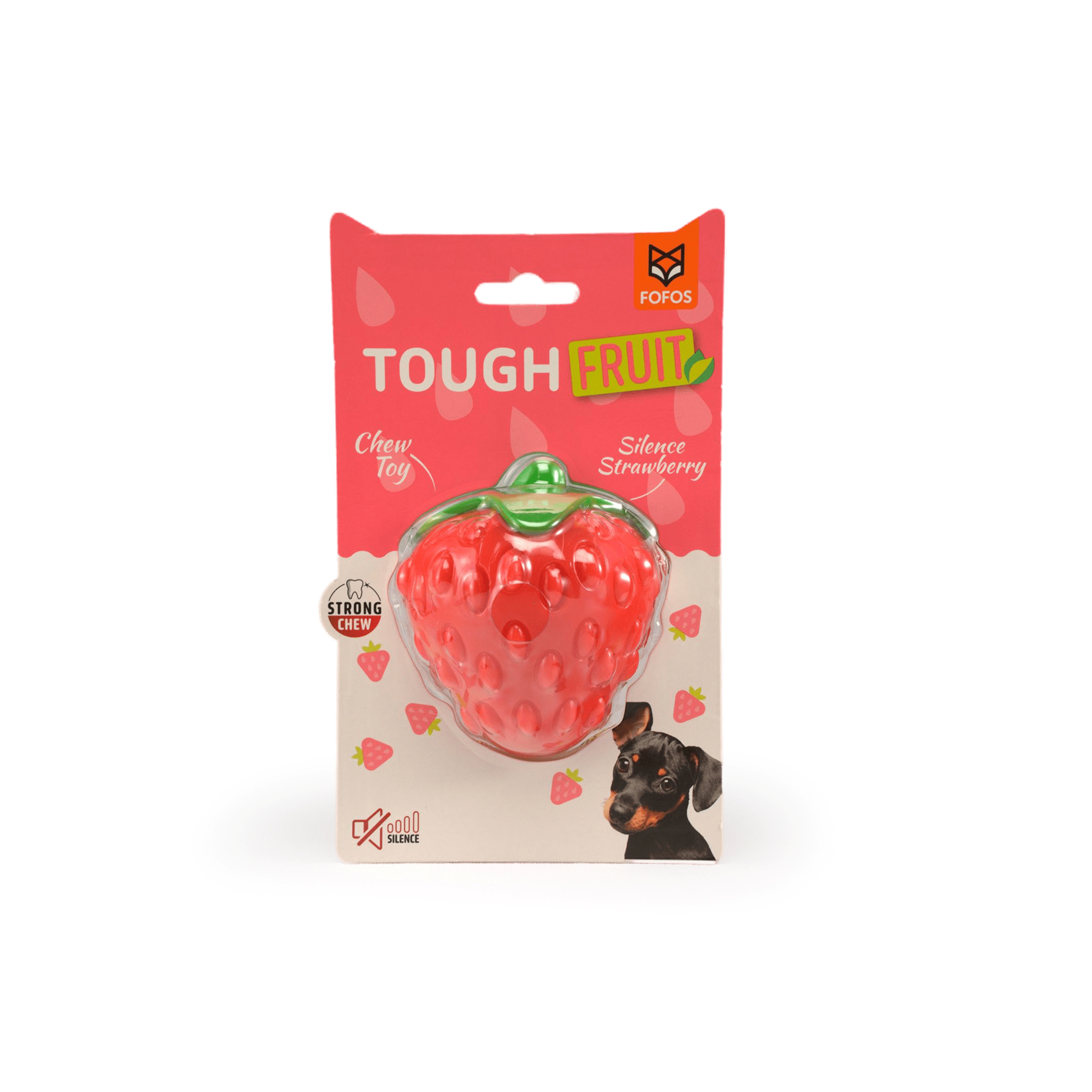 FOFOS Fruity-Bites Silence Strawberry Toy for Dogs