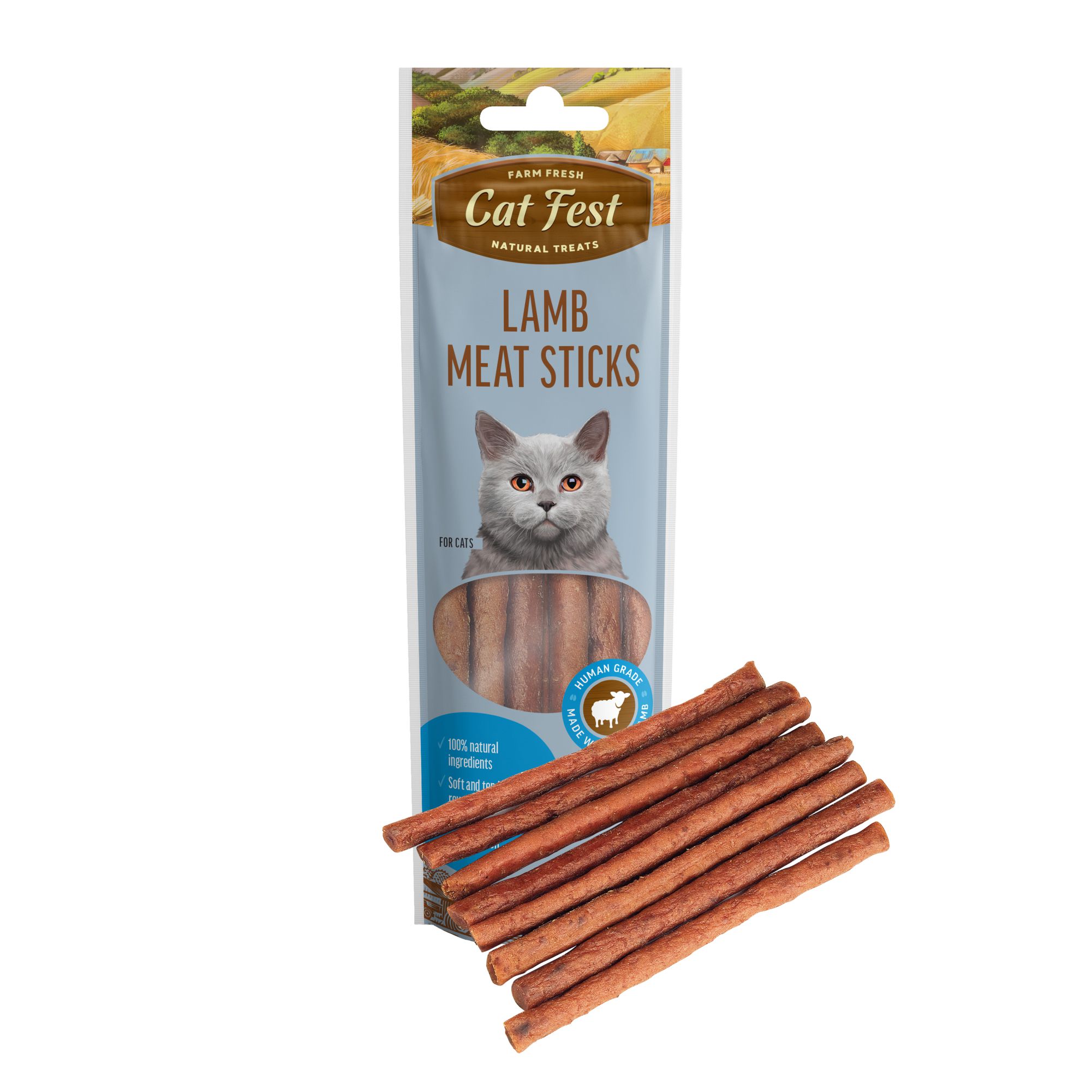 Catfest Lamb Meat Sticks Cat Treats 45g