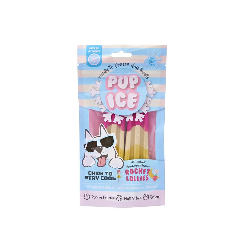 Imaginelles Pup Ice Yoghurt Strawberry Banana Ice-Cream, Dog Treat - 2 Pieces