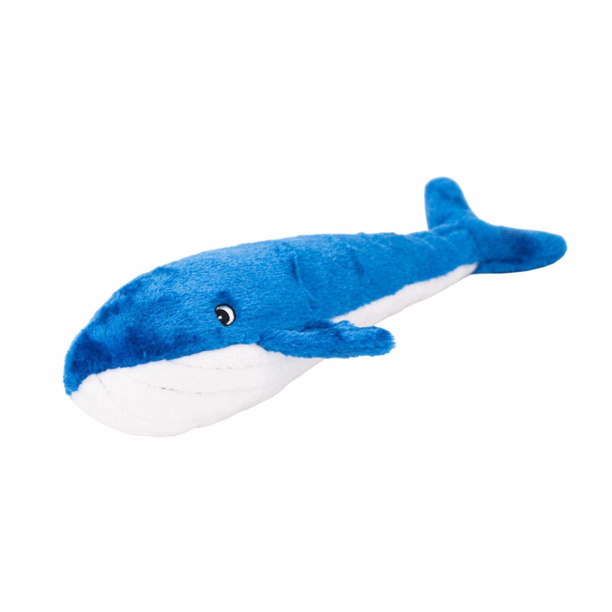 ZippyPaws Jigglerz Whale Dog Toys Blue