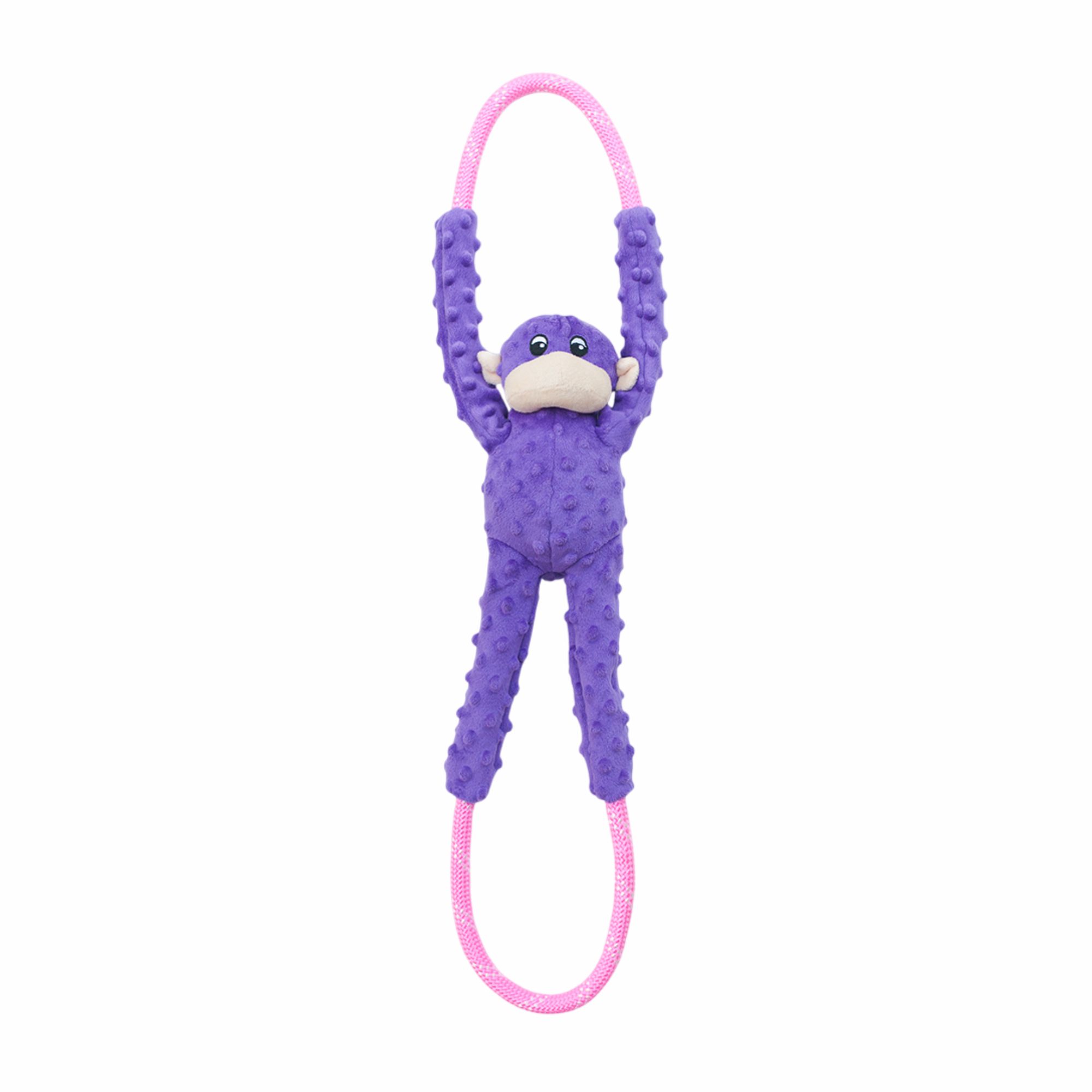 Zippy Paws RopeTugz Dog Toys - Monkey Purple
