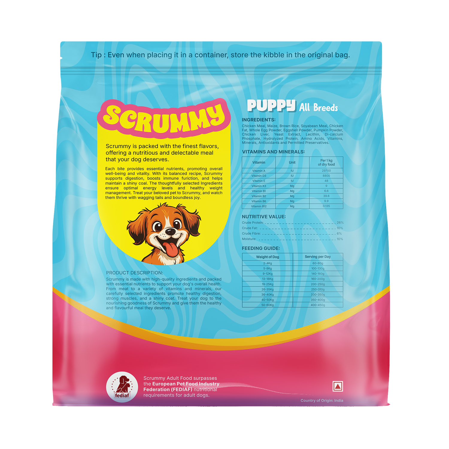 Scrummy Chicken & Egg Puppy Dry Dog Food