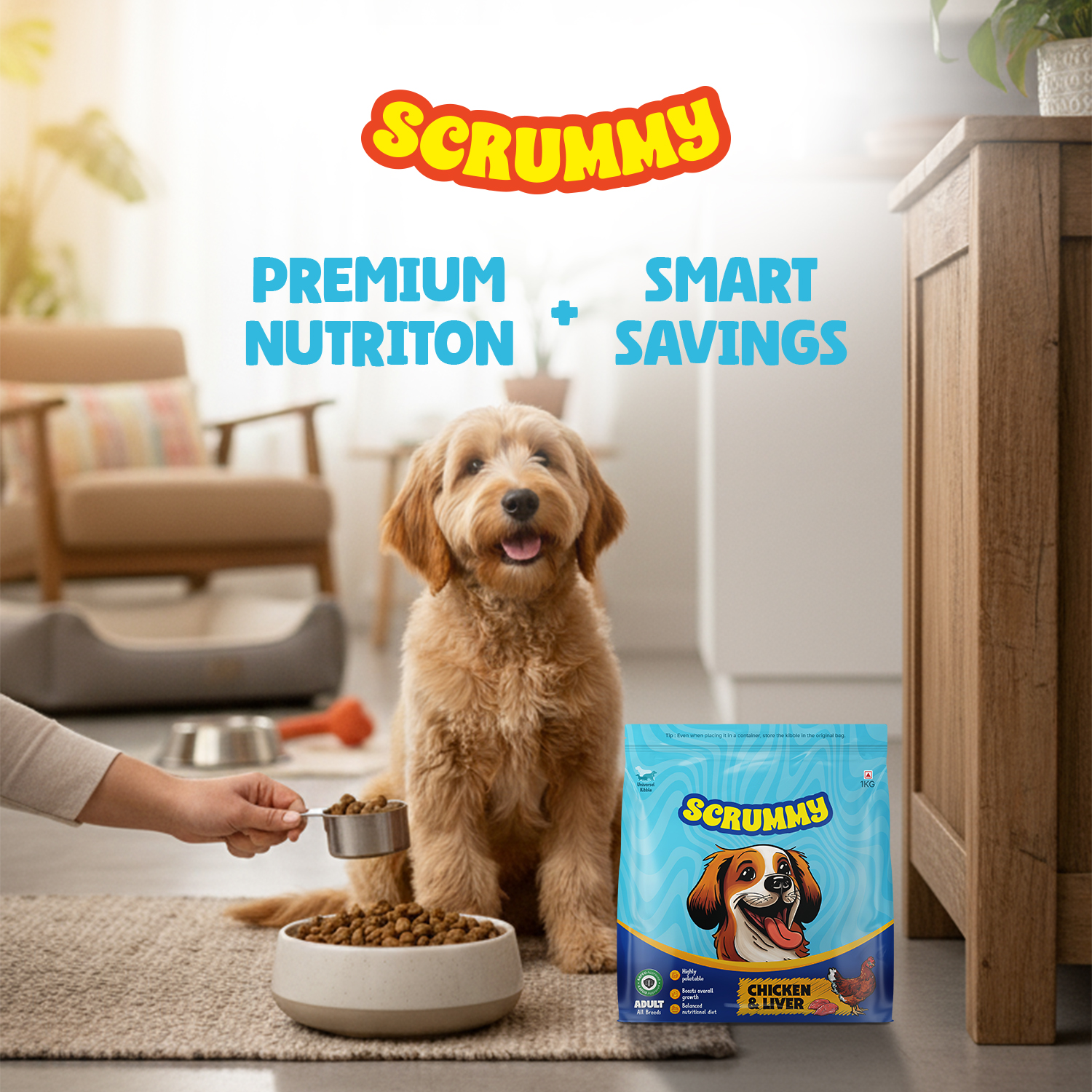 Scrummy Chicken & Liver Adult Dry Dog Food