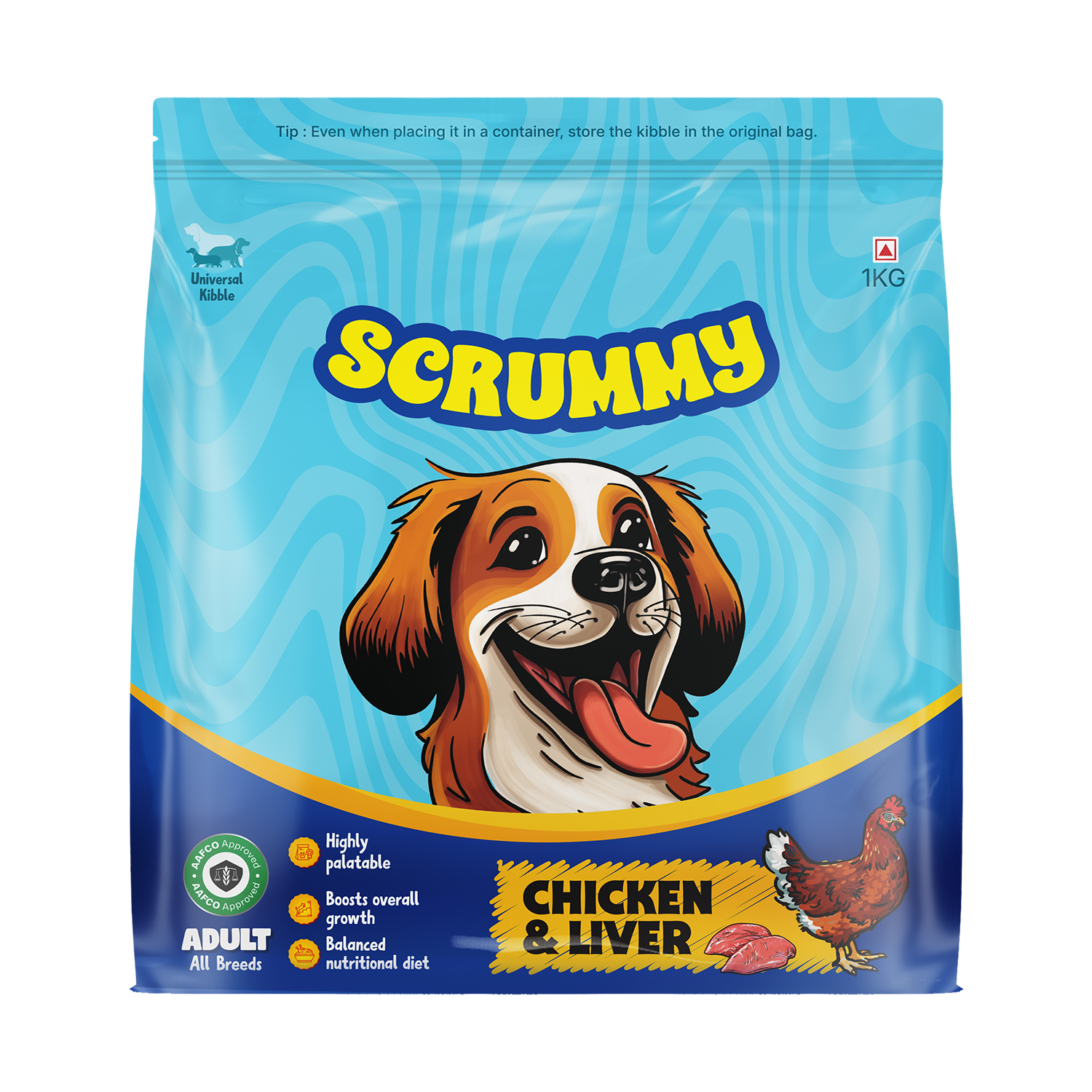 Scrummy Chicken & Liver Adult Dry Dog Food