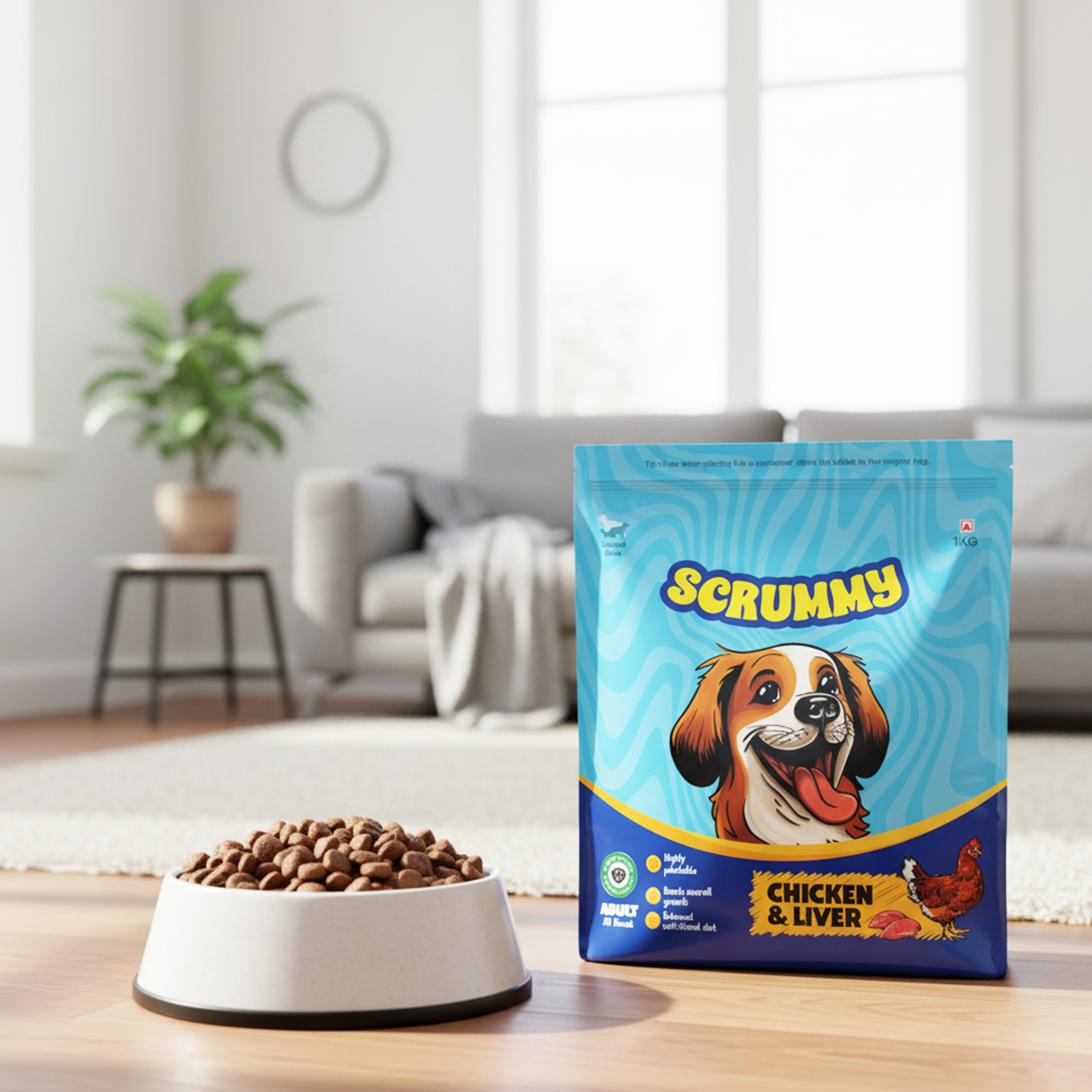 Scrummy Chicken & Liver Adult Dry Dog Food