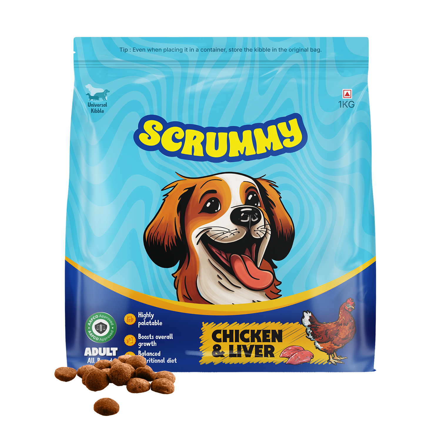 Scrummy Chicken & Liver Adult Dry Dog Food