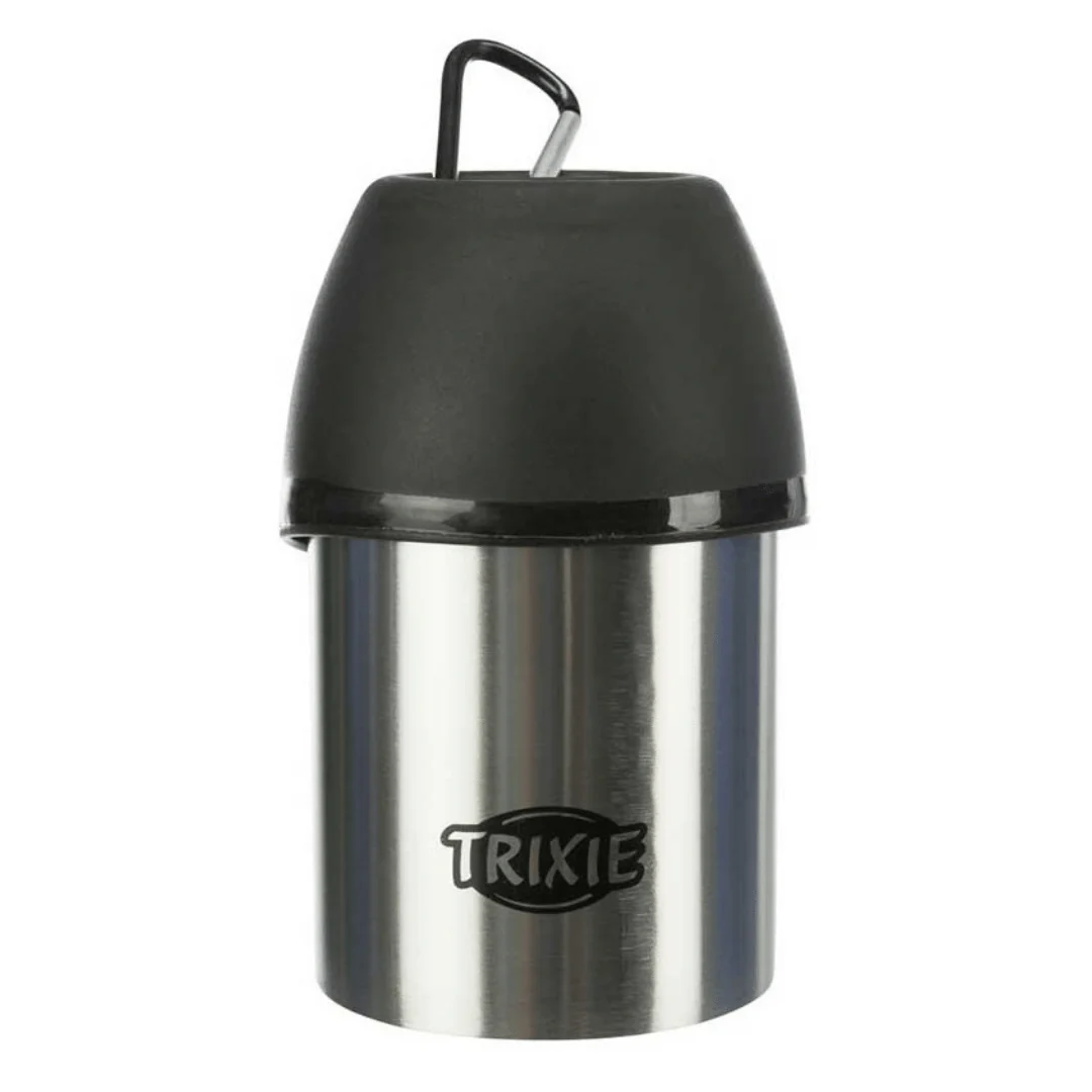 Trixie Bottle with Bowl - Stainless Steel/Plastic