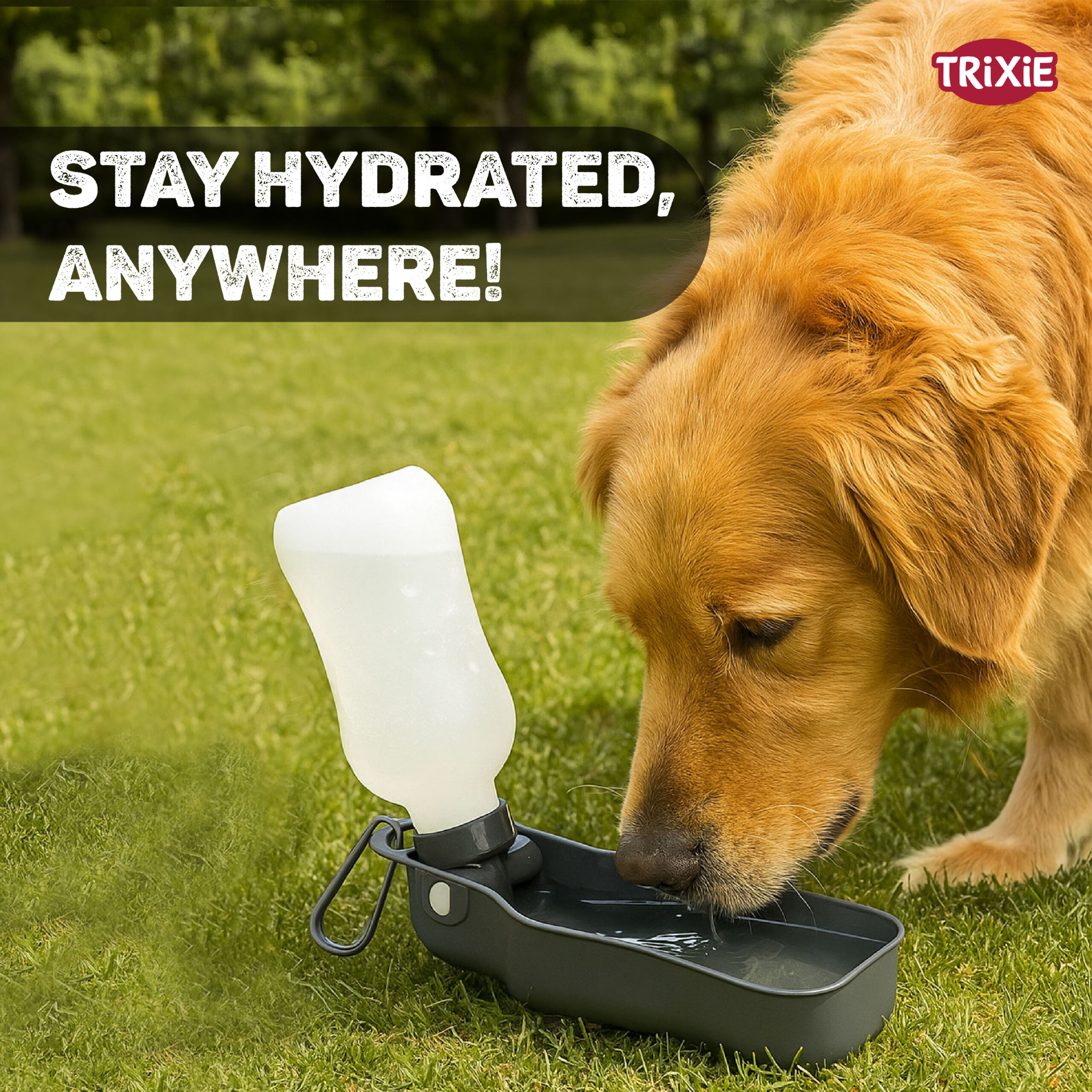 Trixie Travel Bottle with Bowl for Dogs and Cats