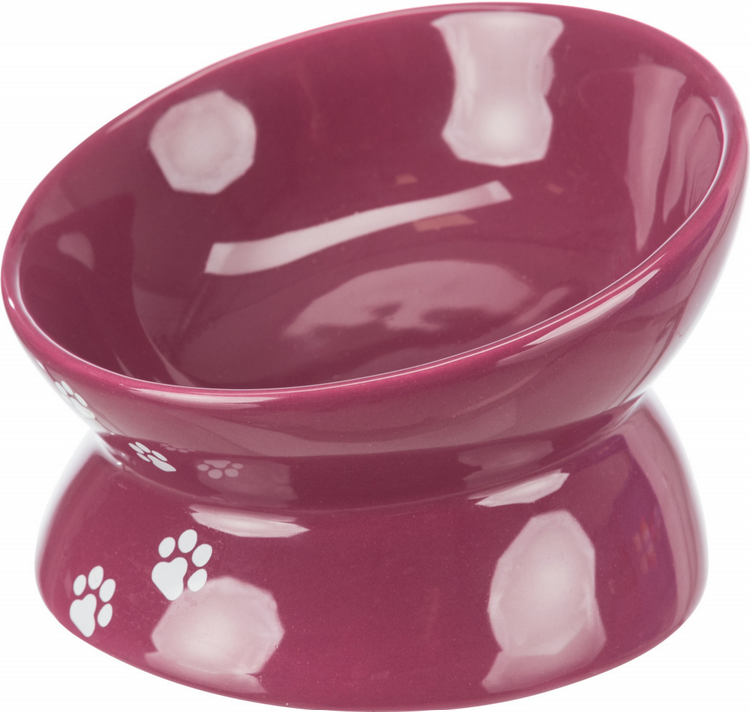 Trixie Ceramic Raised Bowl for Dogs Berry