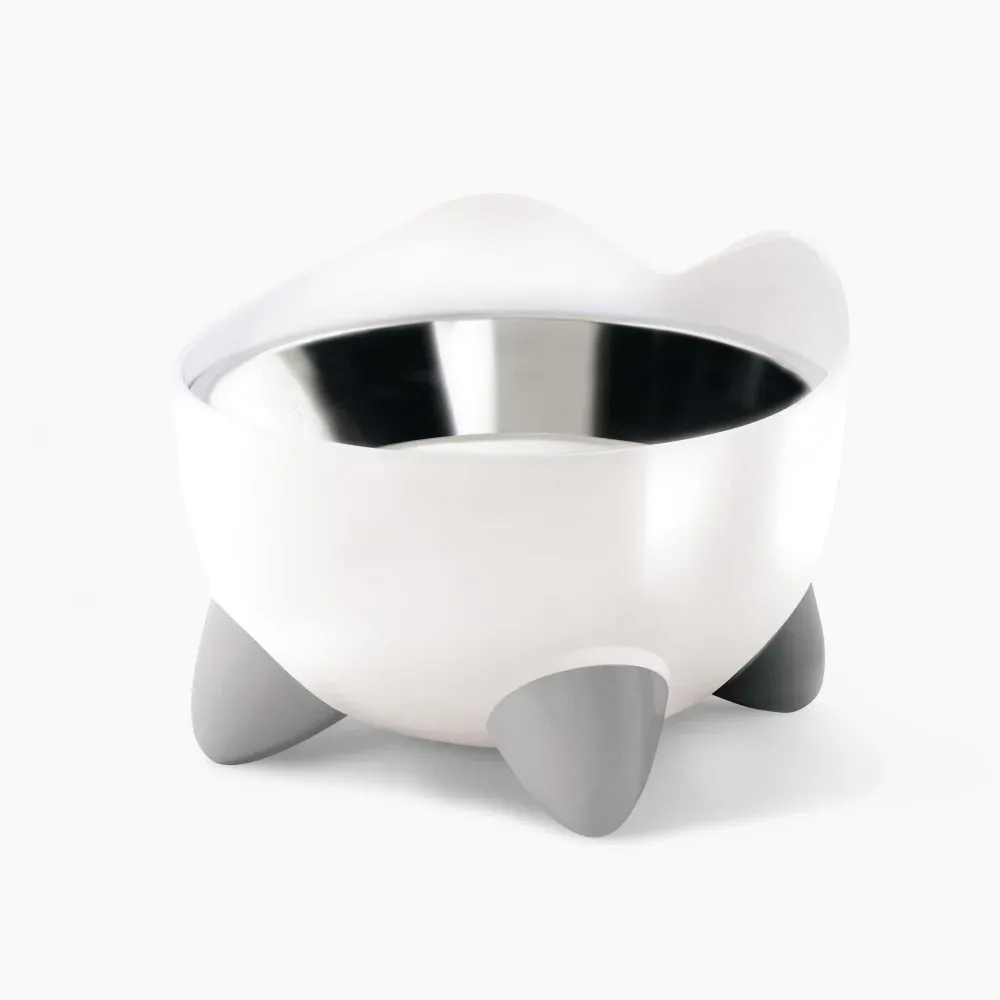 Catit PIXI Elevated Feeding Dish, White Cat bowl