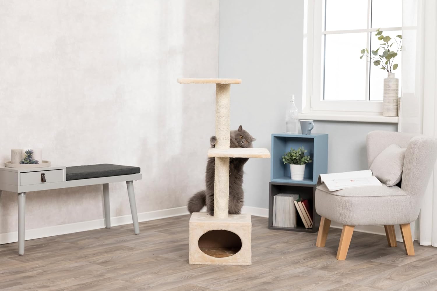 Trixie Badalona Scratching Post for Cats (Beige)