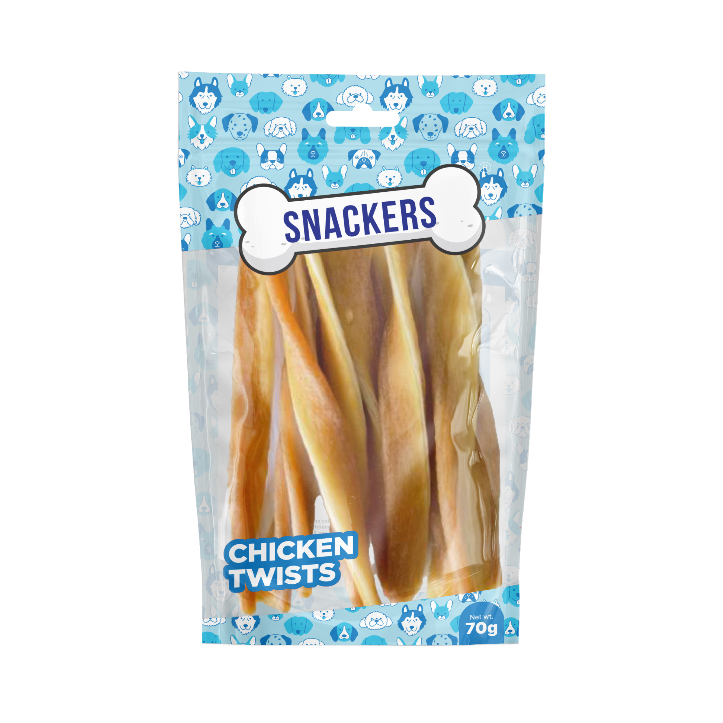 Snackers Chicken with Fiber Stick Twists for Dogs (12 cm, 1.2 cm, 70 g)