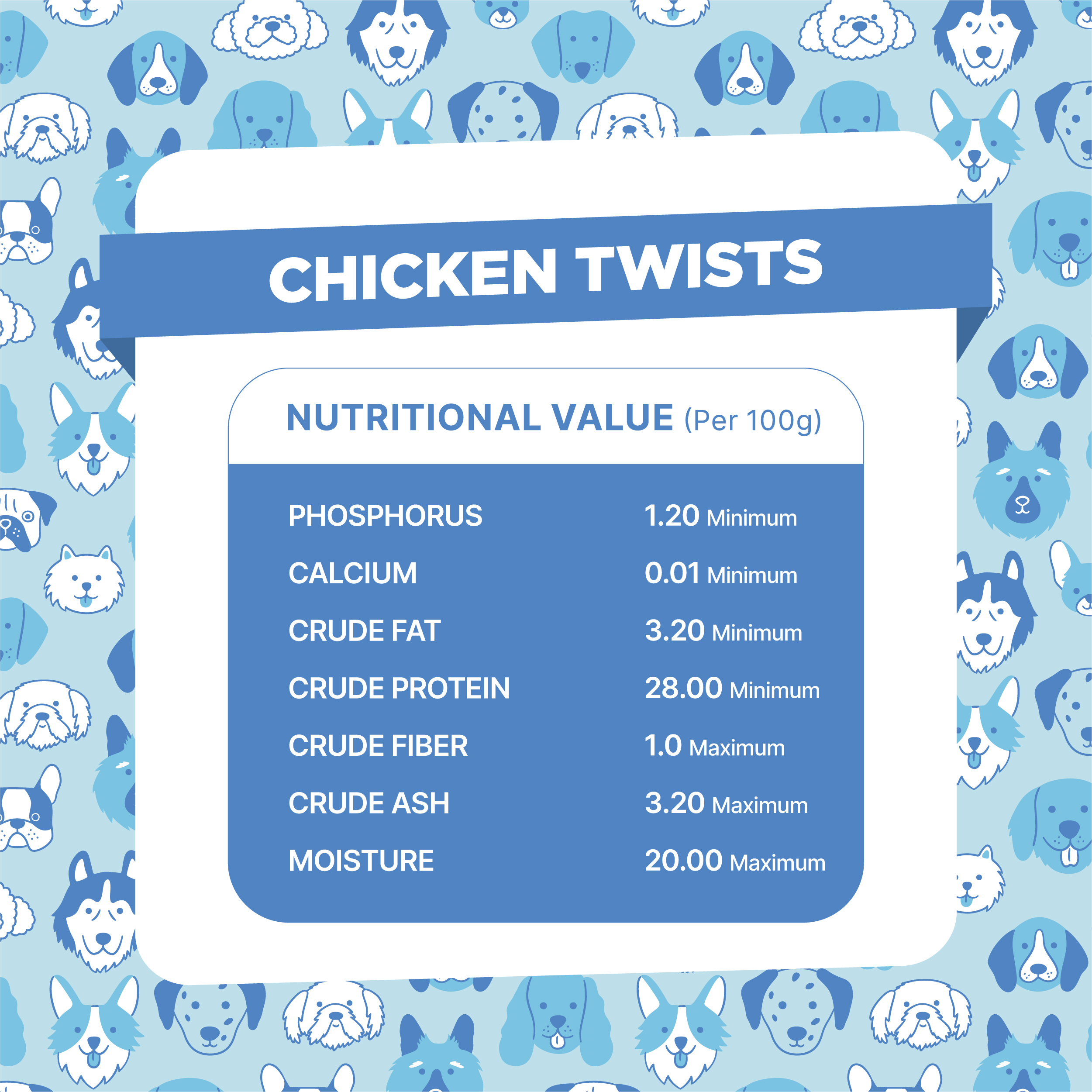 Snackers Chicken with Fiber Stick Twists for Dogs (12 cm, 1.2 cm, 70 g)