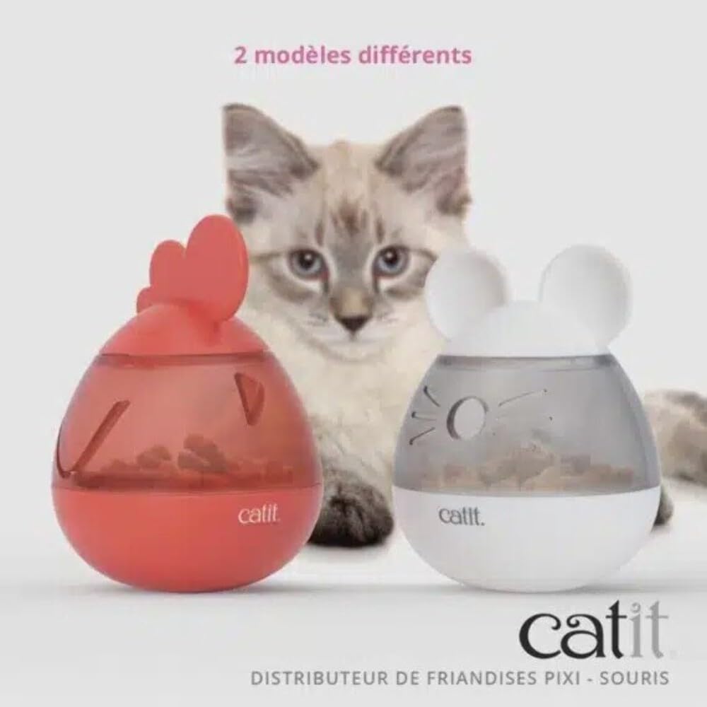 Catit PIXI Treat Dispenser, Slow feeder Interactive Toy for Cats