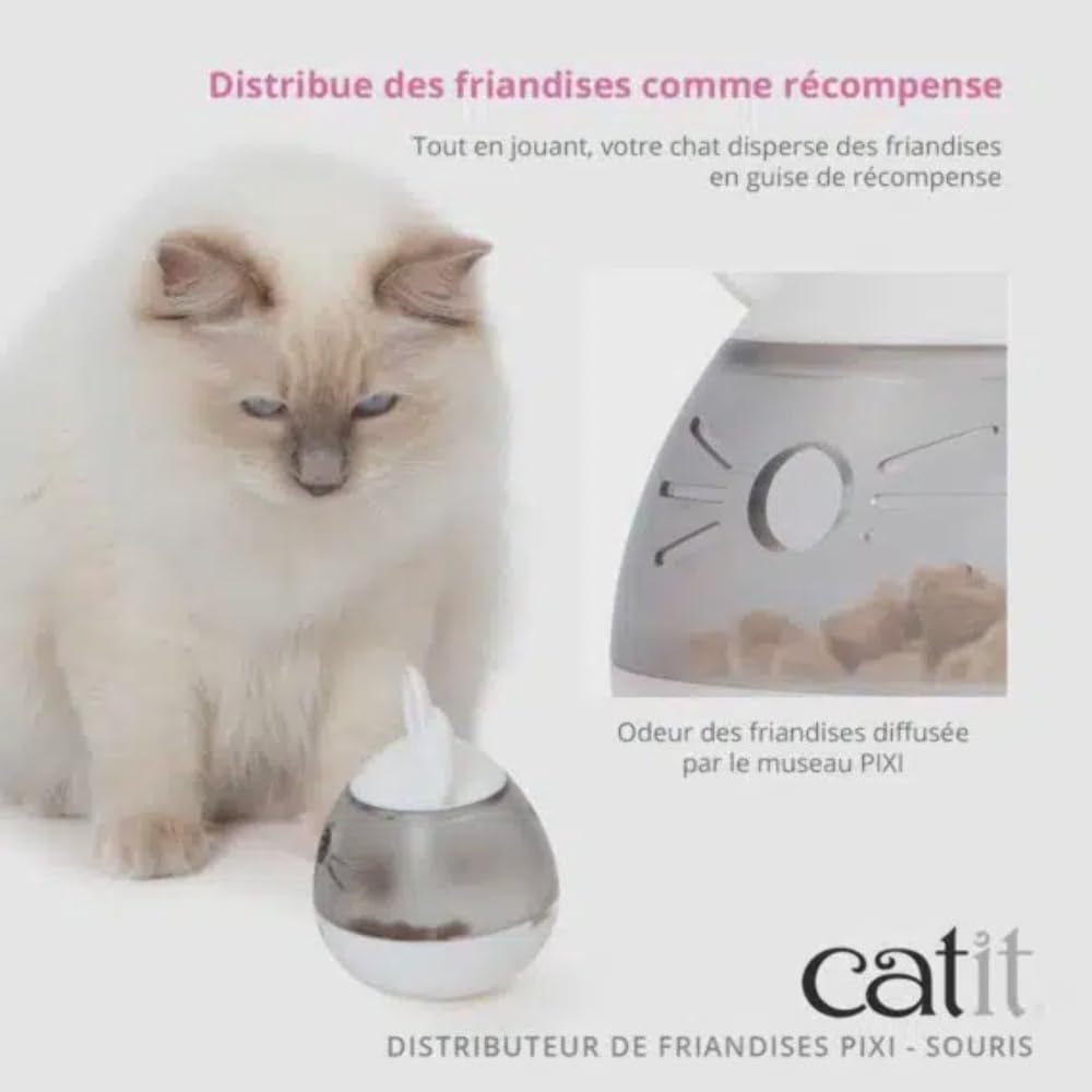 Catit PIXI Treat Dispenser, Slow feeder Interactive Toy for Cats