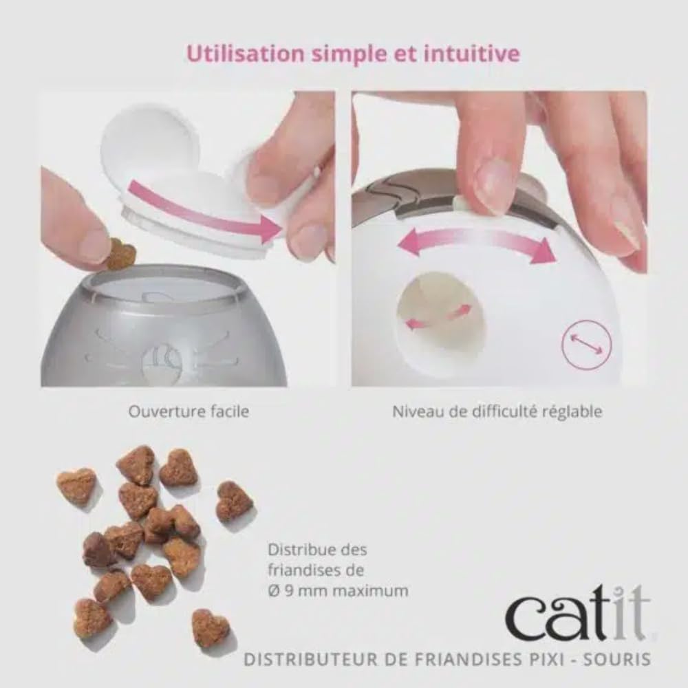 Catit PIXI Treat Dispenser, Slow feeder Interactive Toy for Cats