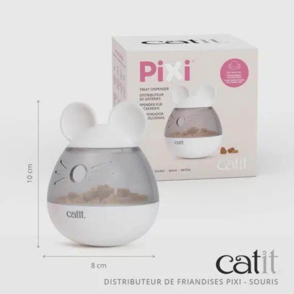 Catit PIXI Treat Dispenser, Slow feeder Interactive Toy for Cats
