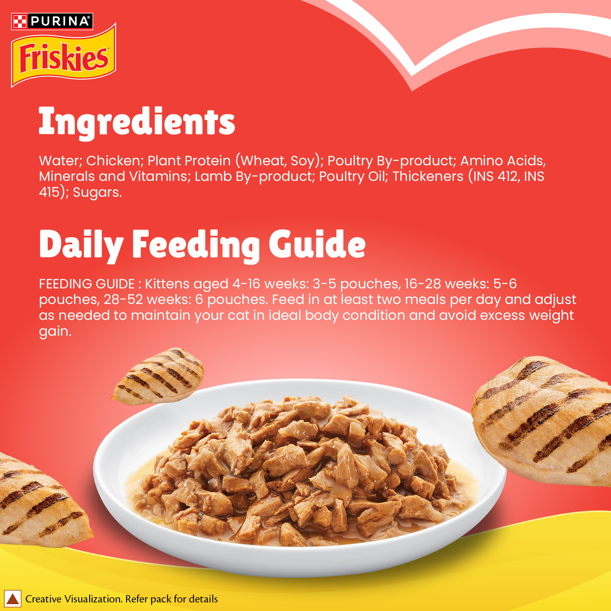 Purina Friskies Gravy-licious Kitten Food in Chicken Flavour