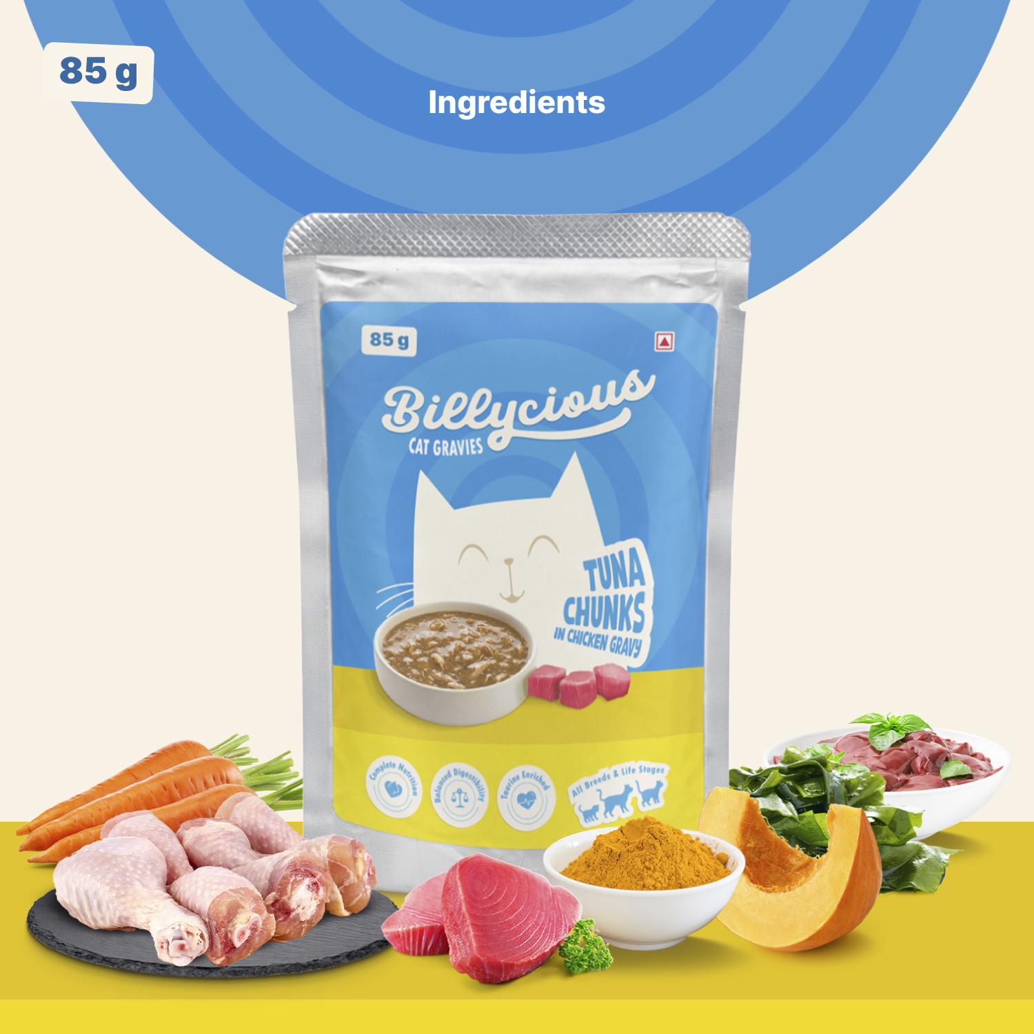 Billycious Tuna Chunks in Chicken Gravy