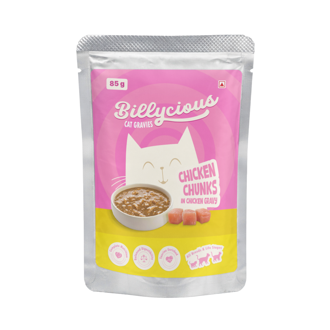 Billycious Chicken Chunks in Chicken Gravy Wet Cat Food