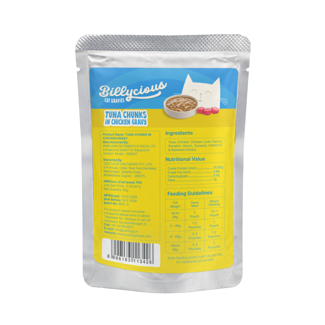 Billycious Tuna Chunks in Chicken Gravy