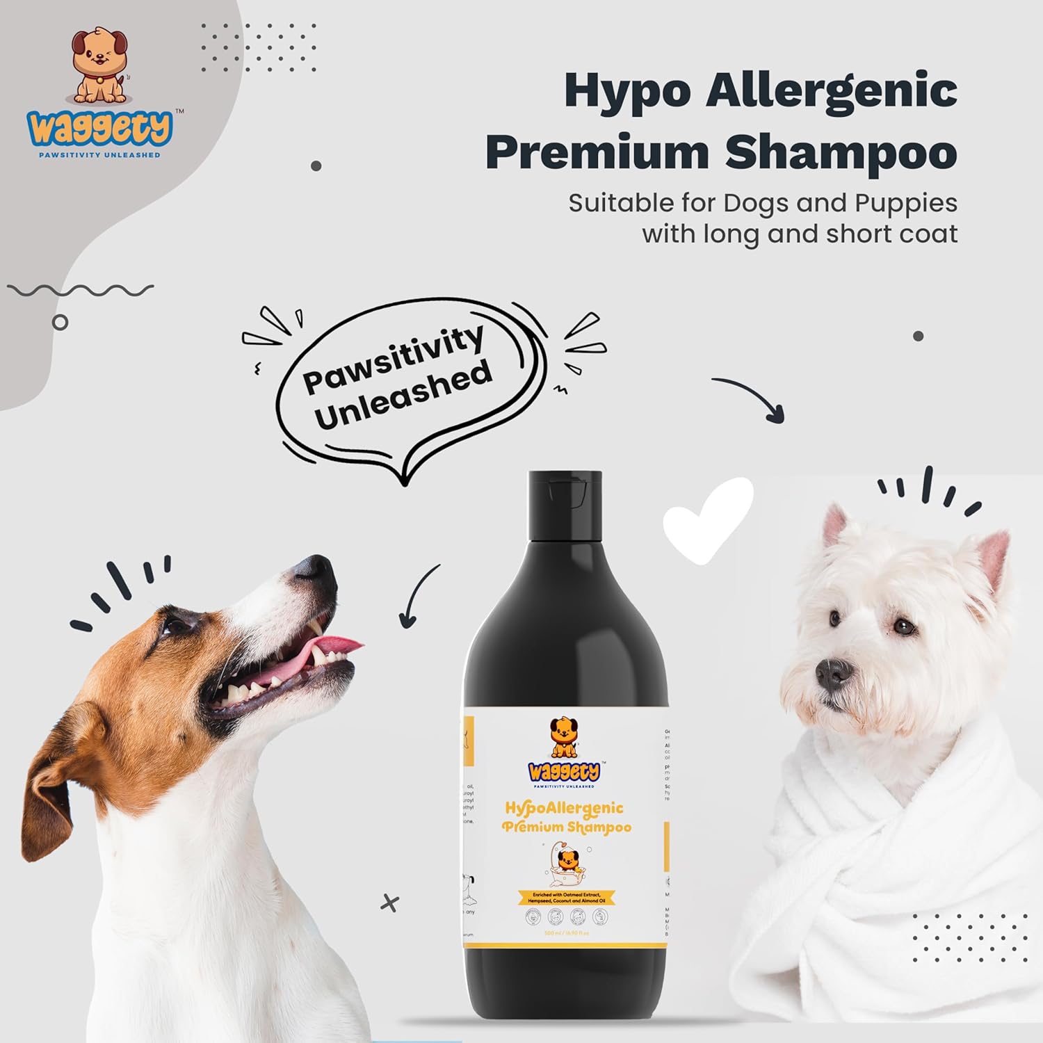 Waggety Hypoallergenic Dog Shampoo