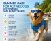 Dog cooling vest for summer heat protection